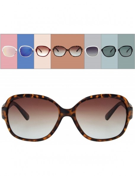 Oversized Classic 60s Vintage Sunglasses for Women-Retro Frame Design Polarized - CK18U3EKYUL $10.13