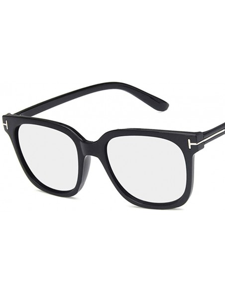 Square Unisex Sunglasses Fashion Bright Black Grey Drive Holiday Square Non-Polarized UV400 - Bright Black White - CP18RLU5MK...