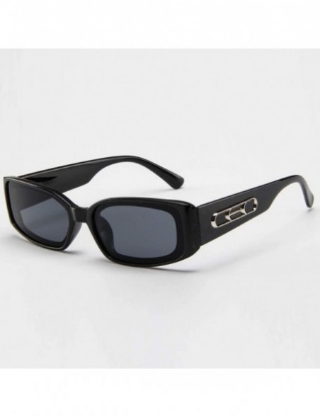 Oval Men And Women Sunglasses Lightweight Fashion Personality Mirror Polarized Lenses Sunglasses Plastic Box - Black - C518SQ...