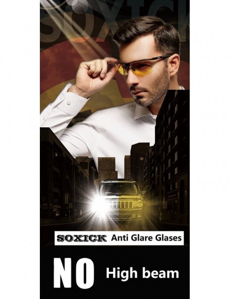 Sport Night Driving Glasses Anti Glare Polarized Night Vision Sunglasses for men women (Black b) - CZ195LQD25R $28.26