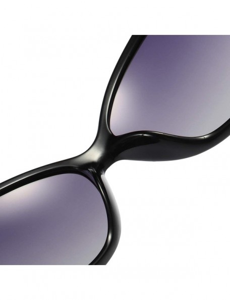 Semi-rimless Polarized TAC Sunglasses for Women Vintage Big Frame Ladies Shades UV400 Sun Glasses - B - CQ198O363ZI $21.35