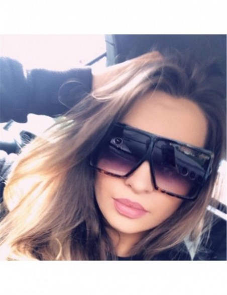 Oversized Plastic Oversized Women Sunglasses Square Brand Designer Big Frame Female UV400 Sun Glasses Oculos Masculino - C219...