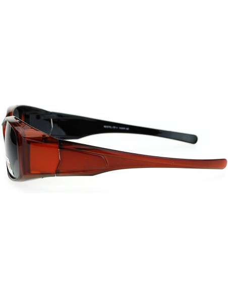 Rectangular Womens Polarized Lens Lightweight 60mm Fit Over Sunglasses - Orange - C612N1EGCRZ $14.62