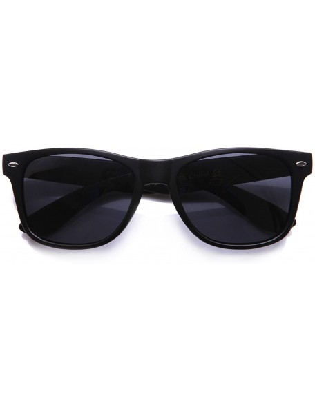Wayfarer 80's Classic Horned Rim Vintage Polarized Anti-Glare 100% UV Protection Sunglasses for Women and Men - CF18H4HTG3D $...