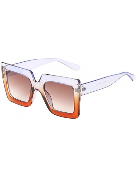 Goggle Unisex Vintage Big Frame Square Shape Sunglasses Eyewear Retro - B - C718Q52WA58 $9.93