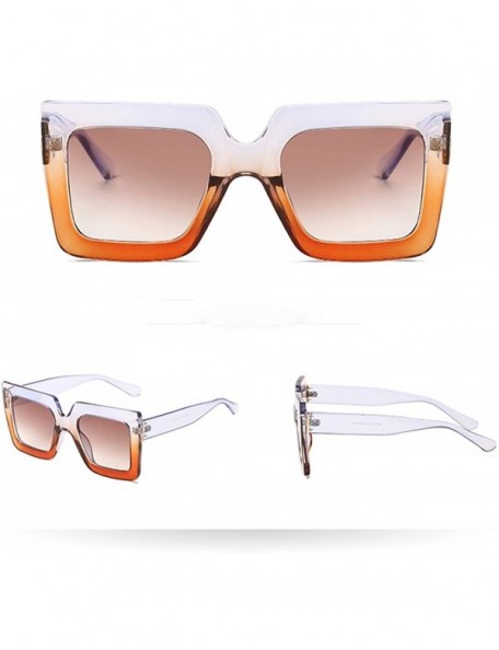 Goggle Unisex Vintage Big Frame Square Shape Sunglasses Eyewear Retro - B - C718Q52WA58 $9.93
