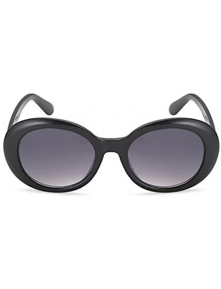 Oval Oval Sunglasses For Women - Thick Frame - Unisex - by - Black - CQ180Q8G3Z0 $12.23