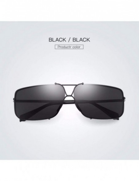 Aviator Men's Polarization Classic Frameless Sunglasses Ring Square Glasses Fishing Lens Driving Lens - A - CE18QR74QSR $44.49