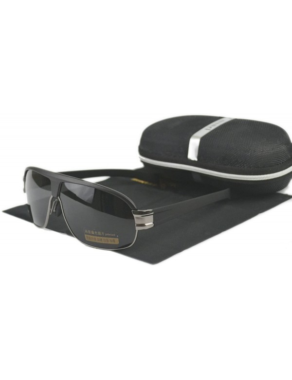 Sport Polarized Designer Sport Sunglasses UV400 Fashion Sun Glasses with Case - Gun - CG12JANFZLR $20.61