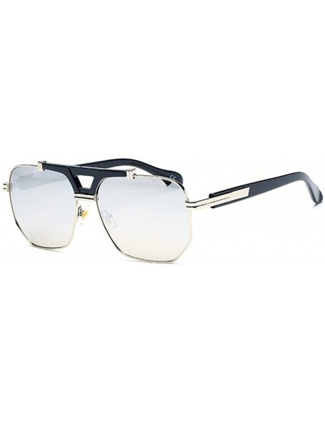 Aviator Stylish metal frame material- ladies coated sunglasses retro sunglasses - F - CN18S89R6DL $39.43