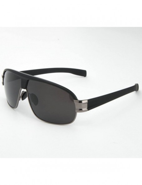 Sport Polarized Designer Sport Sunglasses UV400 Fashion Sun Glasses with Case - Gun - CG12JANFZLR $13.12