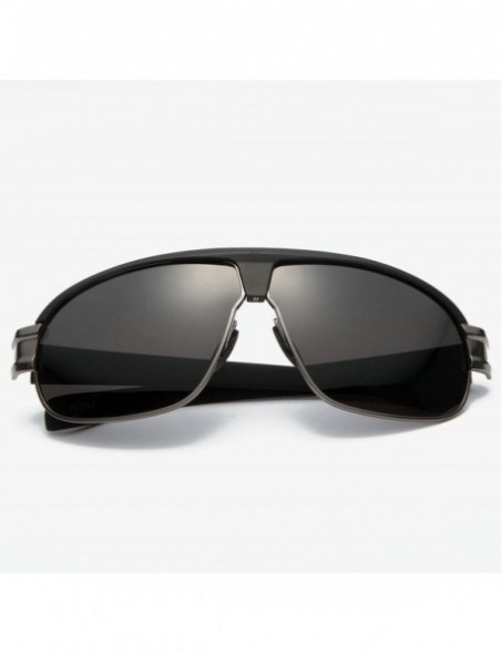 Sport Polarized Designer Sport Sunglasses UV400 Fashion Sun Glasses with Case - Gun - CG12JANFZLR $13.12