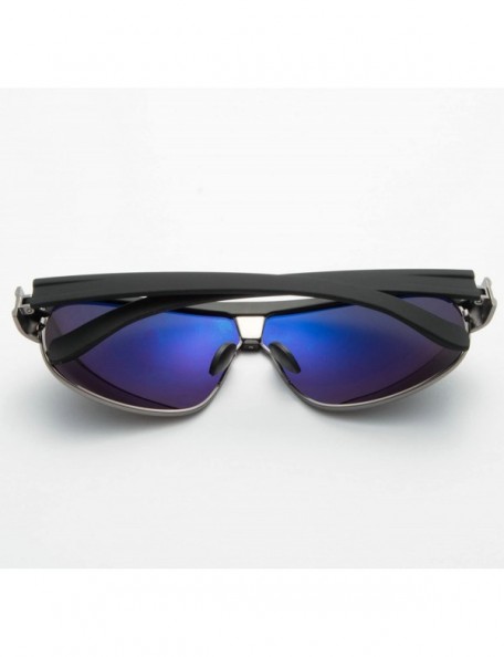 Sport Polarized Designer Sport Sunglasses UV400 Fashion Sun Glasses with Case - Gun - CG12JANFZLR $13.12