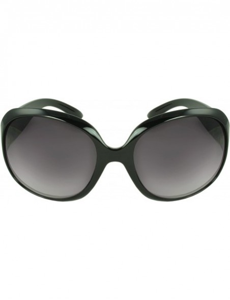 Shield Vintage Retro Eyewear Baywood Shield Fashion Sunglasses - Black - C411I0I3XZ5 $8.97