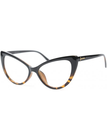 Cat Eye Womens Oversized Fashion Cat Eye Eyeglasses Frame Large Reading Glasses - Leopard - CO12O0IFAJN $9.71