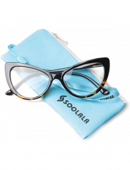 Cat Eye Womens Oversized Fashion Cat Eye Eyeglasses Frame Large Reading Glasses - Leopard - CO12O0IFAJN $9.71