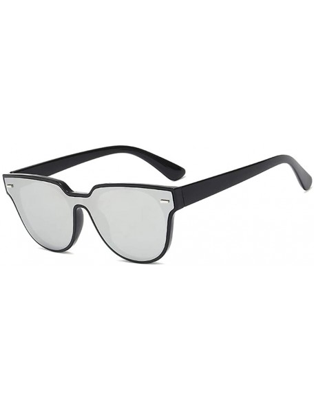 Round Retro Style Round Frame Anti UV Sunglasses for Outdor Travel Driving Wear - Bright Black Double Gray - CV18WTXLUNA $12.77