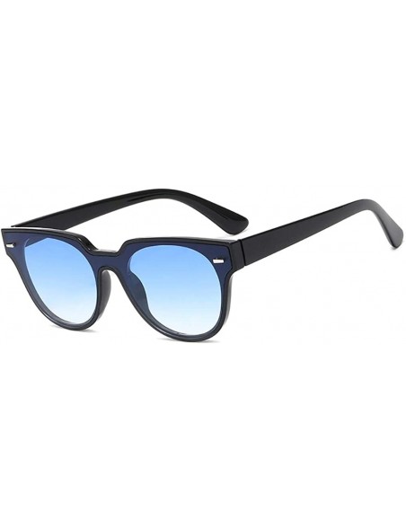 Round Retro Style Round Frame Anti UV Sunglasses for Outdor Travel Driving Wear - Bright Black Double Gray - CV18WTXLUNA $12.77
