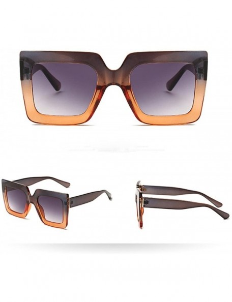 Rectangular Sunglasses for Men Women Vintage Sunglasses Retro Oversized Glasses Eyewear Rectangular Punk Goggles - A - C518QN...