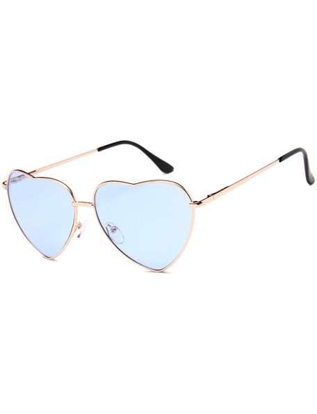 Goggle Sunglasses Women Brand Designer Candy Color Gradient Sun Glasses Outdoor Goggles Party - Gold Blue - C718WD7HGAN $15.42