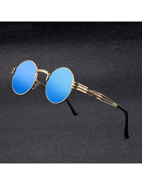 Aviator New Fashion Polarized Sunglasses For Men And Women Retro P8 Silver IceBlue - P2 Gold Grey - CZ18YZW278K $11.53