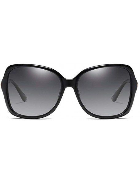 Semi-rimless Ladies Vintage Round Polarized HD TAC Sunglasses for Women Classic Retro Designer Style - A - CL198O9ZA3T $17.83