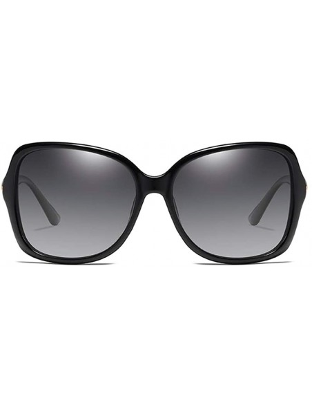 Semi-rimless Ladies Vintage Round Polarized HD TAC Sunglasses for Women Classic Retro Designer Style - A - CL198O9ZA3T $17.83