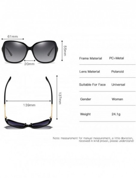 Semi-rimless Ladies Vintage Round Polarized HD TAC Sunglasses for Women Classic Retro Designer Style - A - CL198O9ZA3T $17.83