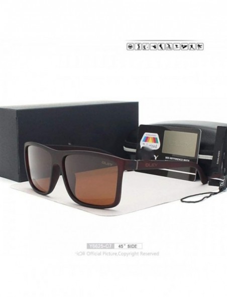 Square Vintage Style Sunglasses Men Classic Male Square Glasses Y6625 C1 BOX - Y6625 C7 Box - CK18XGEA2TH $17.45