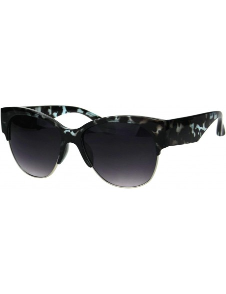 Butterfly Womens Bold Top Rim Sunglasses Designer Style Fashion Shades UV 400 - Blue Tortoise - C118OCSOM8L $12.10