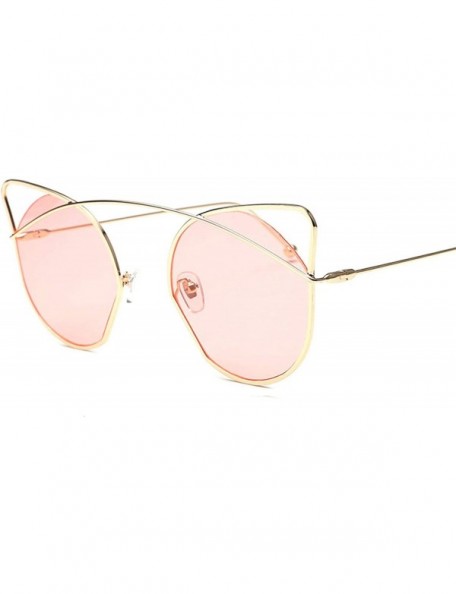 Sport Vintage Classic Retro Cat Sunglasses for Women PC Resin UV 400 Protection Sunglasses - Pink - CG18SAS090A $39.35