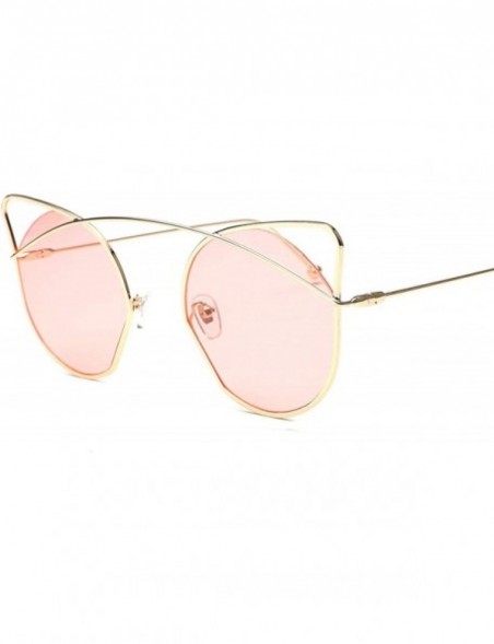 Sport Vintage Classic Retro Cat Sunglasses for Women PC Resin UV 400 Protection Sunglasses - Pink - CG18SAS090A $25.37