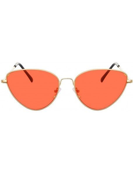 Oversized Pink erfly Sunglasses Women Vintage Fashion Rose Gold Mirror Sun Glasses Unique Female - Gold Red - CS197Y66N8Q $16.99
