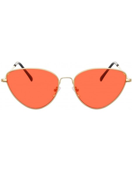 Oversized Pink erfly Sunglasses Women Vintage Fashion Rose Gold Mirror Sun Glasses Unique Female - Gold Red - CS197Y66N8Q $16.99