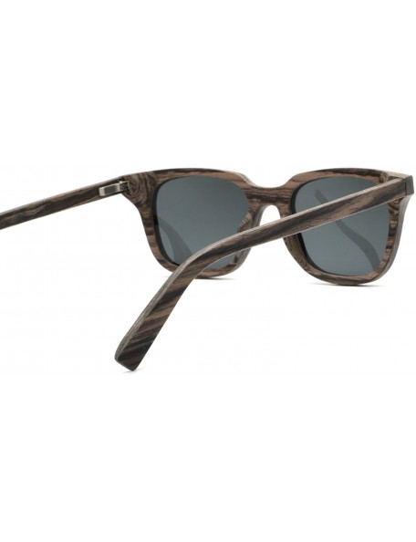 Wayfarer Ablibi Men's Wood Sunglasses Womens Polarized Shades in Wood Case - Grey - CR186Q09KCN $37.78