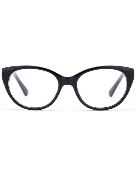 Square Women's Durable Slim Thick Cat Eye Style Reading Glasses - Black - CW11PTMUVUP $9.30