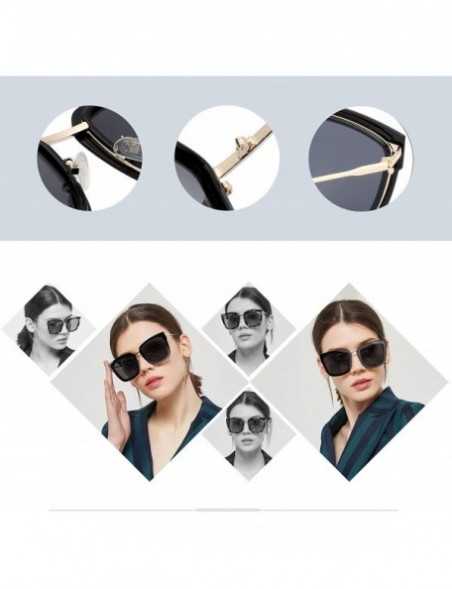 Oversized Oversized Sunglasses for Women-Polarized Mirrored Lens - Fashion Eyewear 100% UV Protection - CY190EAH7LD $23.96