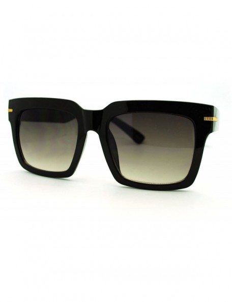 Oversized Oversized Square Sunglasses Super Retro Fashionable Stylish Shades - Vintage Black - CV11LSUA82R $11.59