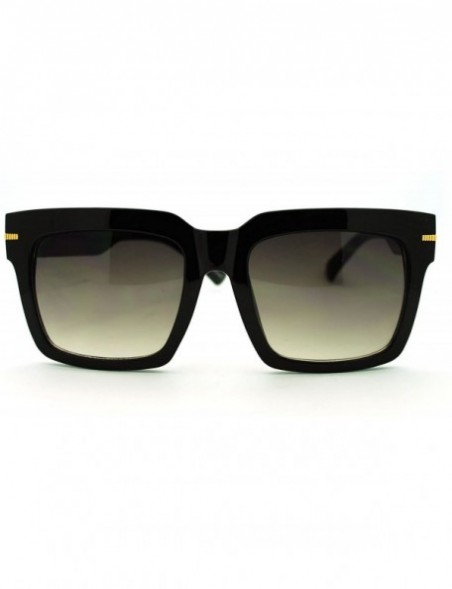 Oversized Oversized Square Sunglasses Super Retro Fashionable Stylish Shades - Vintage Black - CV11LSUA82R $11.59