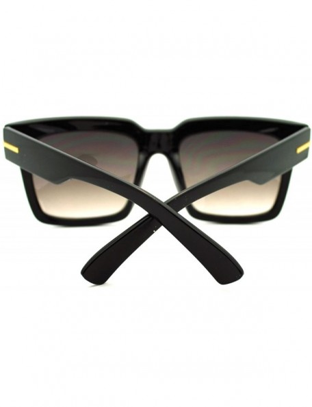 Oversized Oversized Square Sunglasses Super Retro Fashionable Stylish Shades - Vintage Black - CV11LSUA82R $11.59