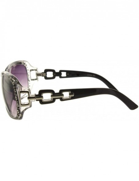 Round Rhinestone Bifocal Reading Sunglasses Readers for Women - Black - Smoke Lens - CE18I7TIM0Z $19.26