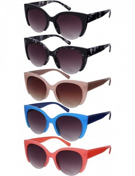 Cat Eye Women's Designer Inspired Cat Eye Sunglasses with Gradient Lens 32118-AP - Pink - CA12B8RD8AX $11.71