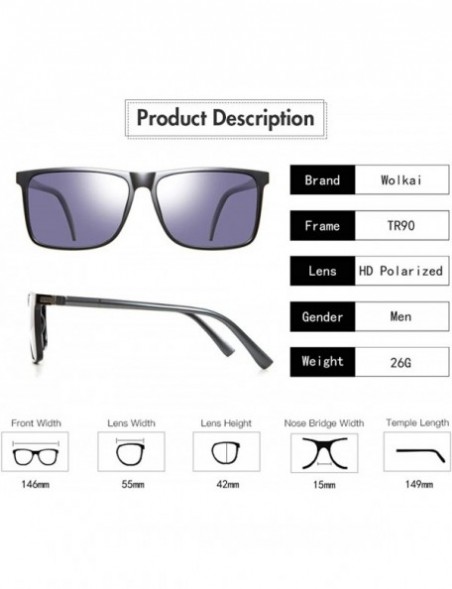 Sport Polarized Sport Men Sunglasses UV Protection TR90 Frame Outdoor Driving Fashion Sun Glasses - CP18ZCU93R9 $13.22