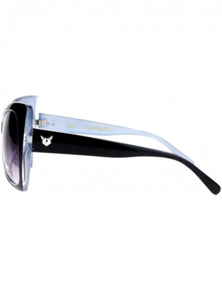 Oversized Unique Oversized Cat Eye Hybrid Butterfly Sunglasses - Black - CS119MR32QX $16.00