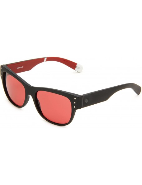 Sport Optic Borough Wayfarer Sunglasses - Matte Black Stripes Frame/Burgundy Lens - CC115TZJ2Y3 $47.42