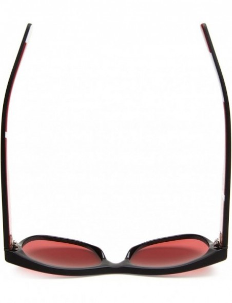 Sport Optic Borough Wayfarer Sunglasses - Matte Black Stripes Frame/Burgundy Lens - CC115TZJ2Y3 $47.42