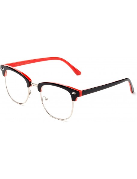 Round Babo" Slim Oval Style Celebrity Fashionista Pattern Temple Reading Glasses Vintage - Black/Red - CD182RY8C2C $9.37
