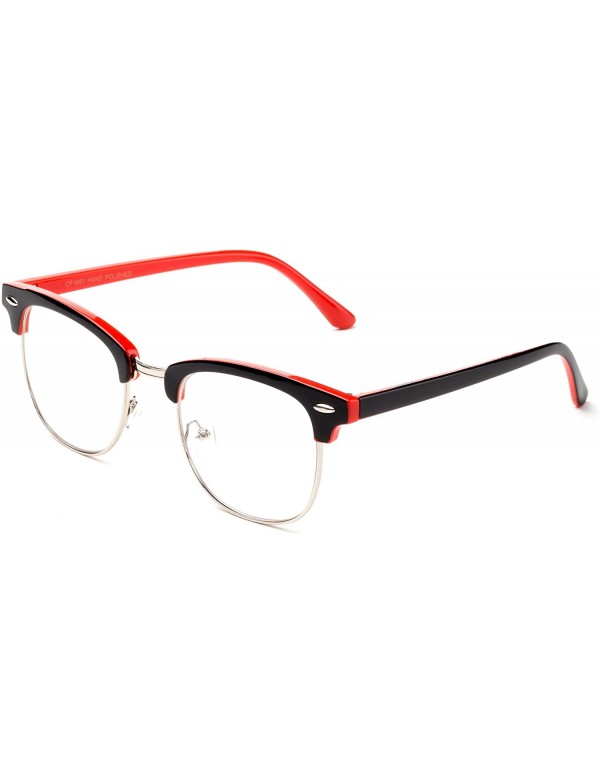 Round Babo" Slim Oval Style Celebrity Fashionista Pattern Temple Reading Glasses Vintage - Black/Red - CD182RY8C2C $9.37
