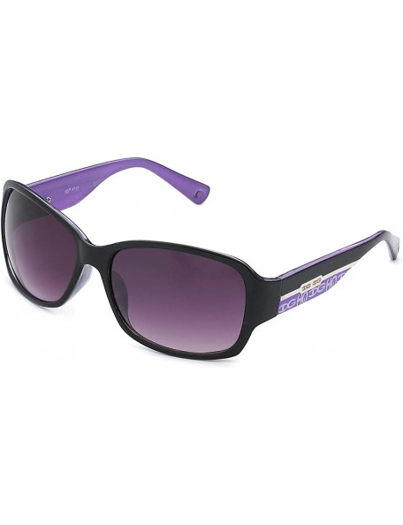 Butterfly Everyday" - Modern Plastic Polarized Sunglasses Fashion 2017 Model for Women Two Tone Colors - Black/Purple - C717Y...