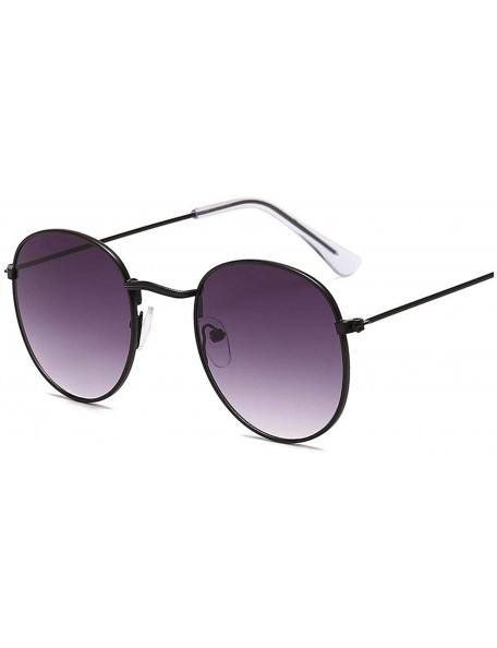Oval Round Retro Sunglasses Women Luxury Brand Glasses Women/Men Small Mirror Oculos De Sol Gafas UV400 - C7197A39TRY $21.30